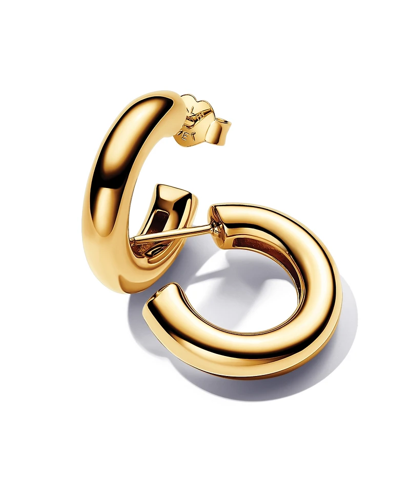Pandora 14K Gold-Plated Round Open Hoop Earrings