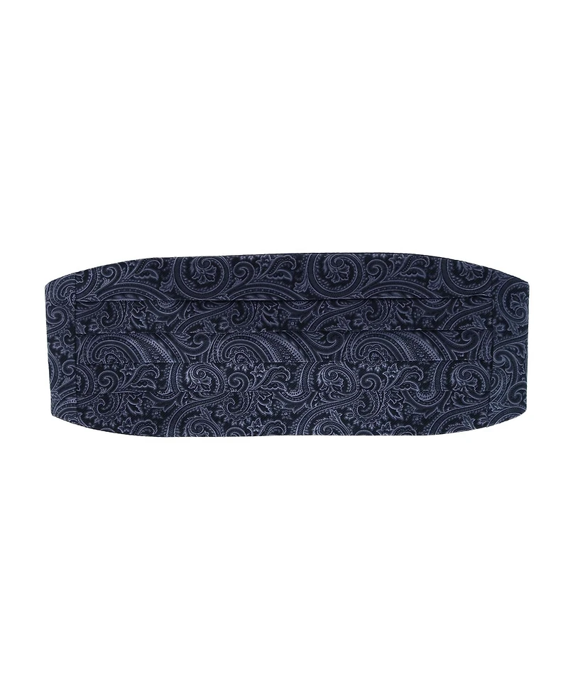 Trafalgar Men's Sobee Paisley Cummerbund and Bow Tie Set
