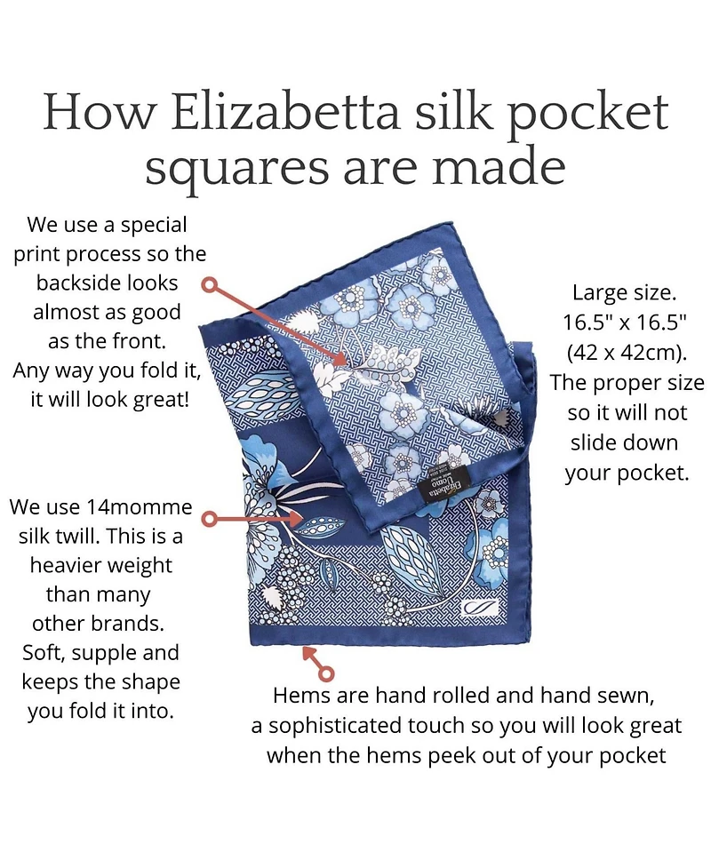 Martino - Silk Pocket Square for Men