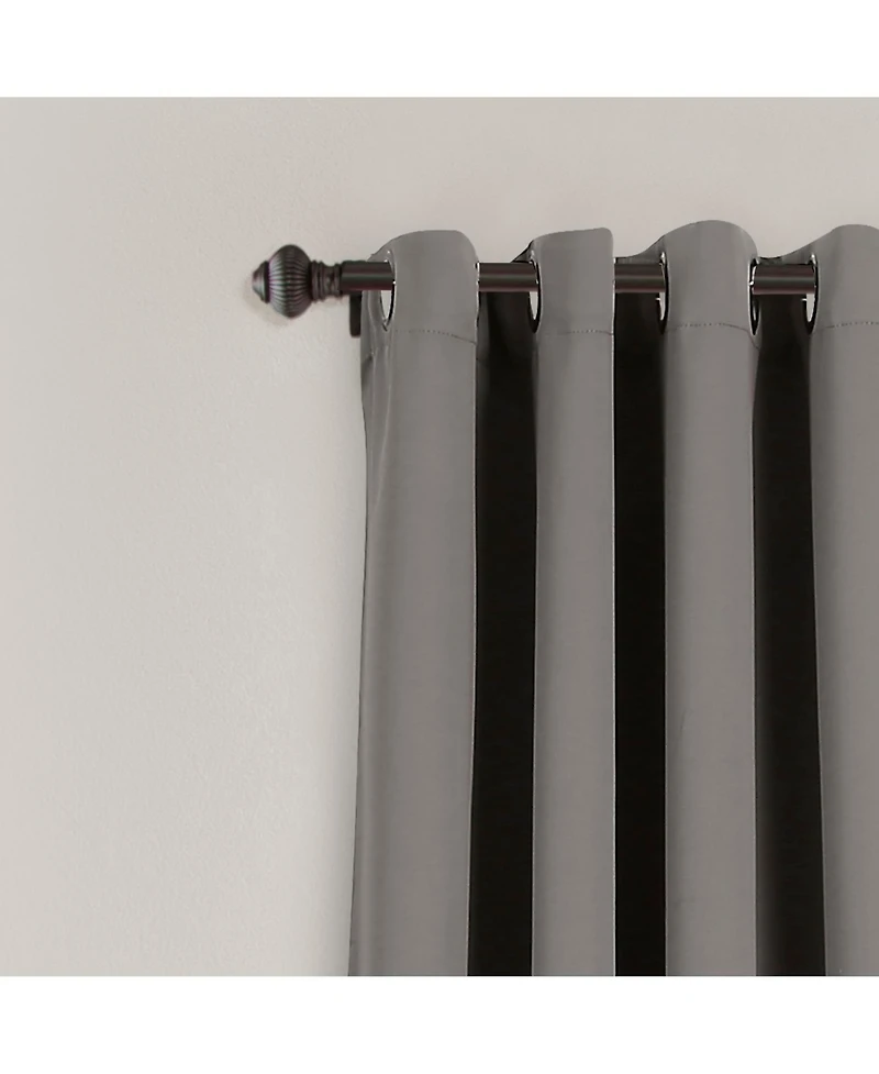 Lush Decor Insulated Grommet Blackout Linen Window Curtain Panel