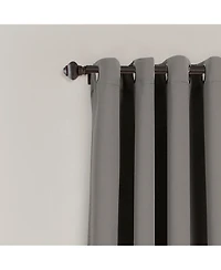 Lush Decor Insulated Grommet Blackout Linen Window Curtain Panel
