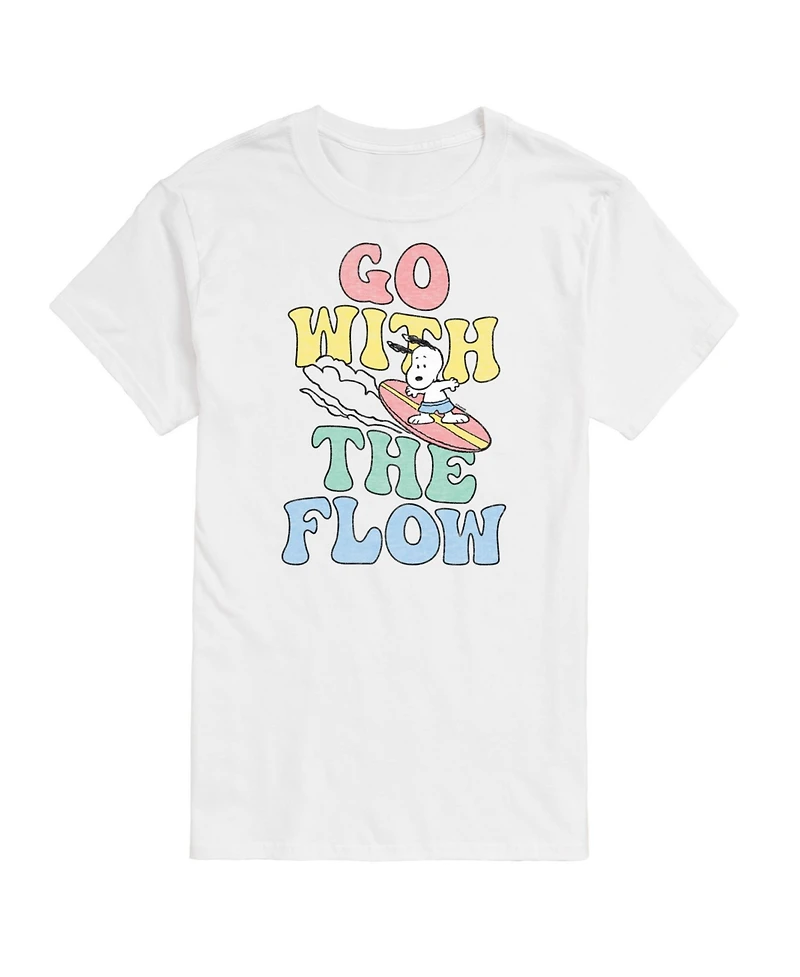Hybrid Apparel Trendy Juniors Peanuts Surf Graphic Tee