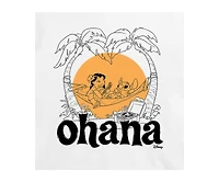 Hybrid Apparel Trendy Juniors Lilo and Stitch Ohana Cropped Tee