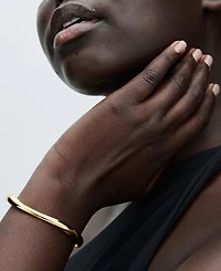 Pandora 14k Gold-plated Shaped Open Bangle