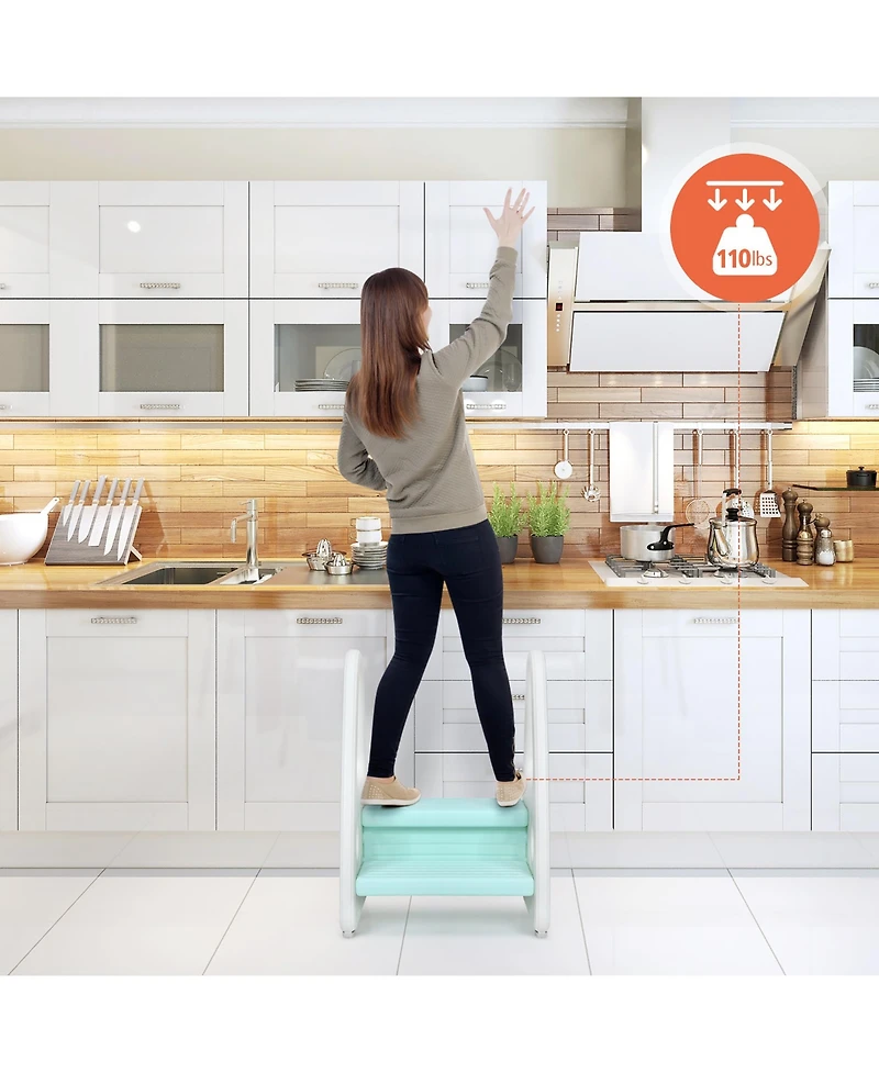 Costway Boys Step Stool Helper w/Armrest for Kitchen Toilet Potty Training