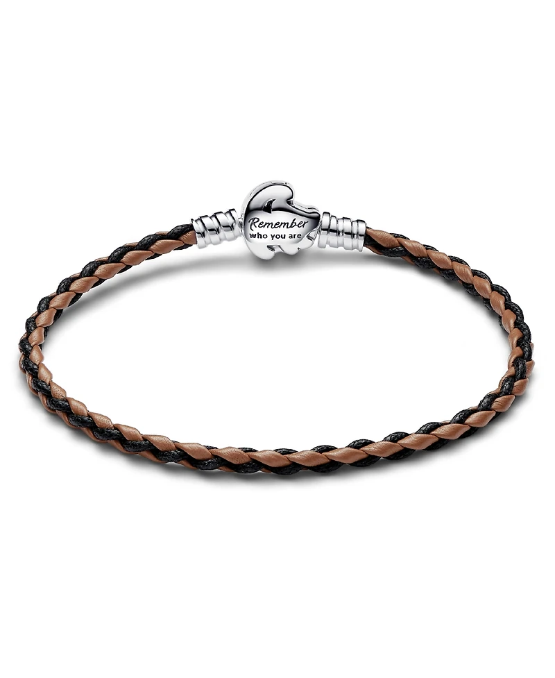 Pandora The Lion King Clasp Braided Leather Bracelet
