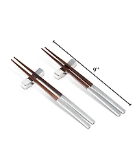 Bey-Berk Set of Two Silver Plated and Chop sticks with Rests