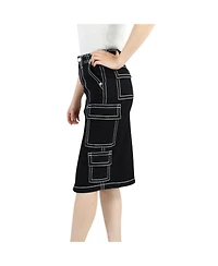 Indigo Poppy Women's Black Cargo Skirt