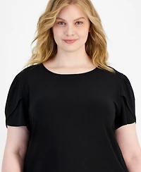 Anne Klein Plus Tulip-Sleeve Top