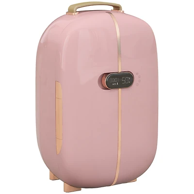 Homcom 0.4 Cu. Ft Portable Beauty Fridge with Led Lighting for Makeup,