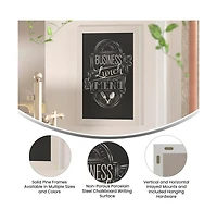 Hbcy Creations Wall Mounted Magnetic Chalkboard with Wooden Frame