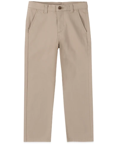 Nautica Little Boys Uniform Stretch Twill Pant with Reinforced Knees