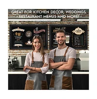 Hbcy Creations Wall Mounted Magnetic Chalkboard with Wooden Frame