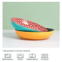 Ventray 11.5" Large Ceramic Serving Bowls, 2.9 Qt Turkey Plate for Home Kitchen Decor