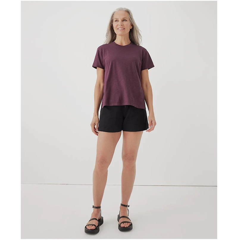 Pact Women's Organic Cotton Featherweight Slub Oversized Tee