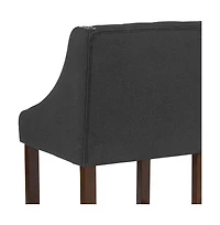 Hadleigh Upholstered Counter Stool 24" High Transitional Tufted Counter Stool With Accent Nail Trim
