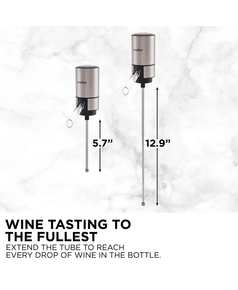 Ivation Wine Aerator & Wine Dispenser with Extension Rod