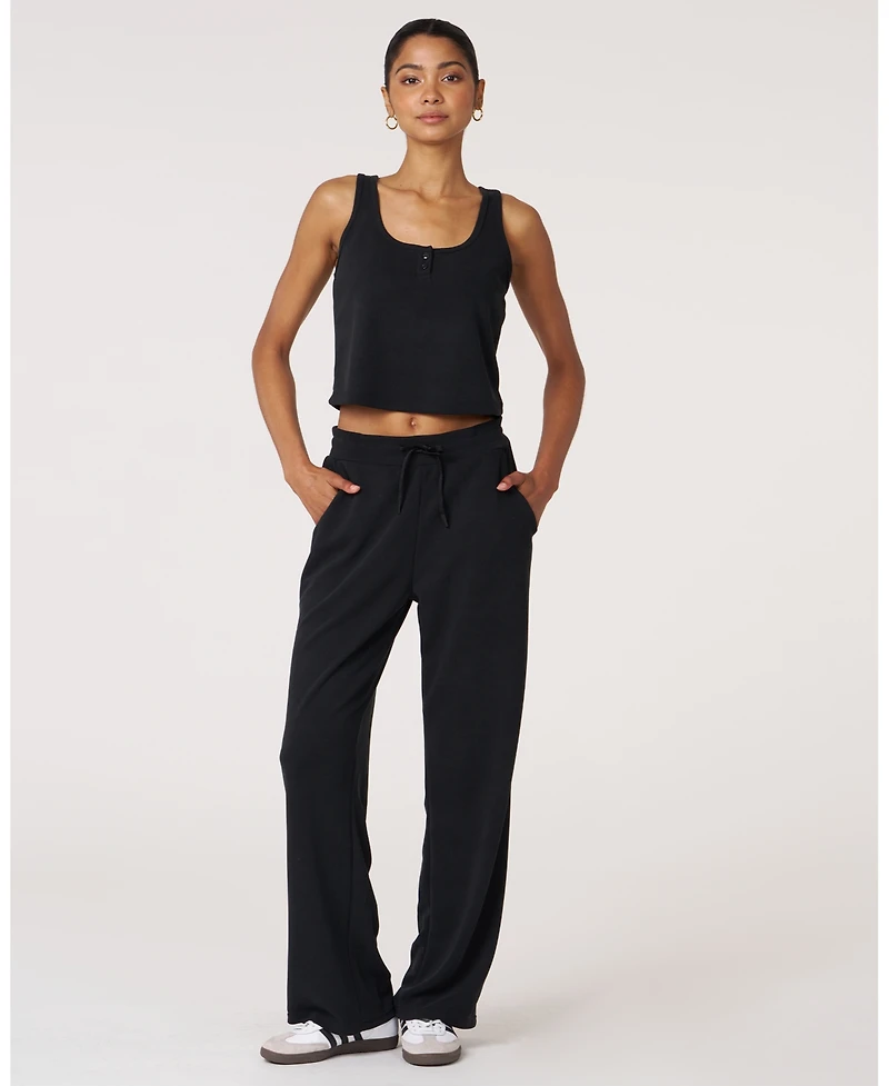 Rebody Active Women's Retreat Waffle Wide Leg Pant 30"