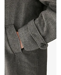 KingSize Big & Tall Wool-Blend Long Overcoat
