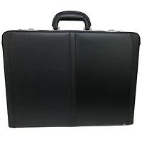 Alpine Swiss Mens Briefcase Expandable Genuine Leather Attache Briefcase For Men Dual Combination Lock Business Case