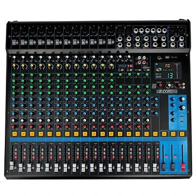 5 Core Audio Dj Mixer 20 Channel Sound Board Console w 24 Spx Effect 48V Phantom Power Mx 20CH Xu