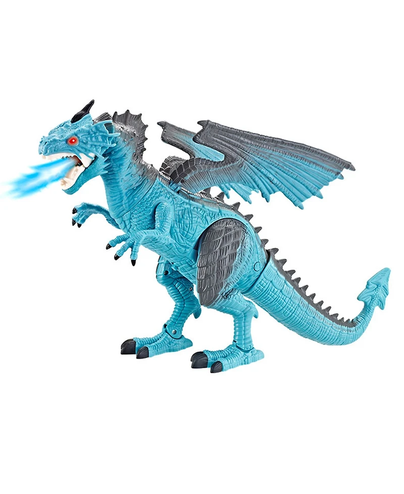 World Tech Toys Monster World Blue Dragon Electric Walking Smoking Rc Monster