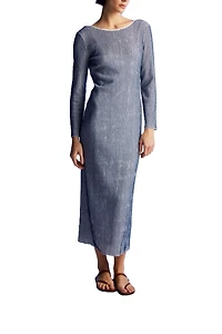Nocturne Women's Striped Dress with Low Back
