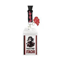 Itachi Uchiha Lanyard with Clear Id Sleeve and Keychain