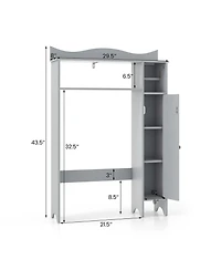 Costway Over the Toilet Storage Cabinet with Toilet Paper Holder Adjustable Shelves