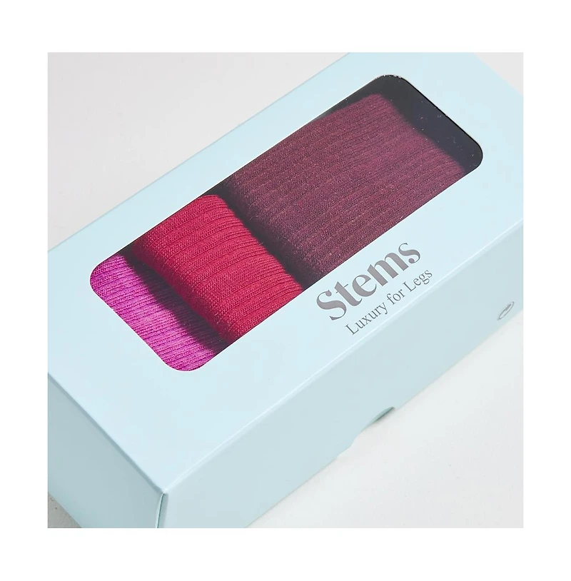 Stems Women's Eco-Conscious Cashmere Socks Box Of Three