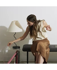 Brightech Squiggle 22" Led Contemporary Modern Table Lamp with Empire Shade