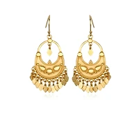 Satya Jewelry Gold Veils - Petal Chandelier Earrings