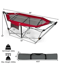 Sugift Portable Folding Hammock with Hammock Stand