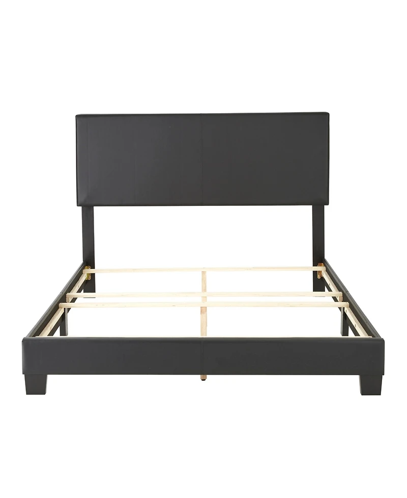 Florence Leatherette Upholstered Platform Bed Frame with Adjustable Headboard - Boyd Sleep
