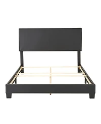 Florence Leatherette Upholstered Platform Bed Frame with Adjustable Headboard - Boyd Sleep