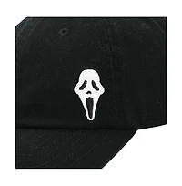 Ghostface Men's Dad Plain Black Embroidered Patch Hat with pre-curved bill for Men