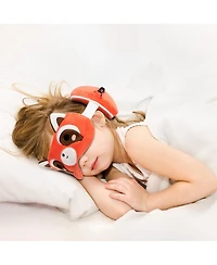 Mirage Luggage Kids 2-in-1 Travel Pillow and Eye Mask Animal Plush Soft Blindfold for Sleeping, Nights