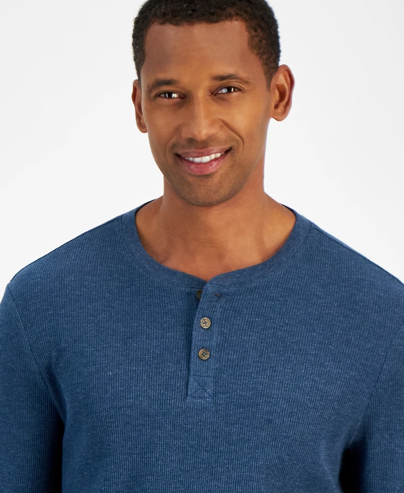 Club Room Men's Thermal Long-Sleeve Henley