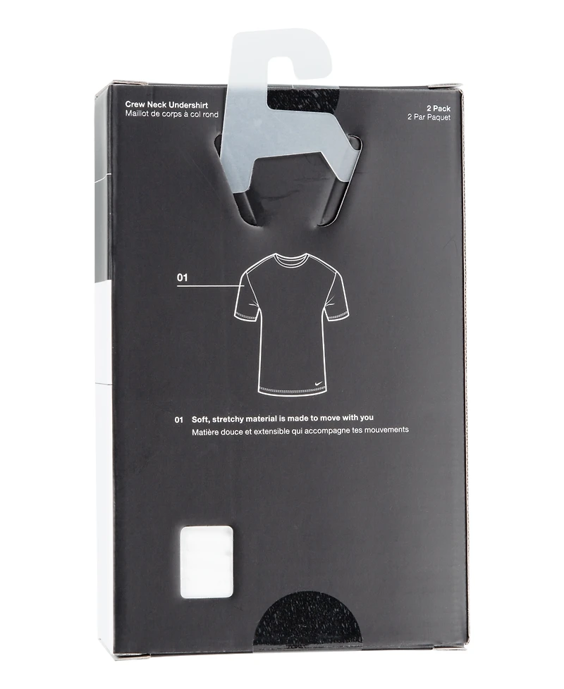 Nike Boys 2Pk Crew Undershirt