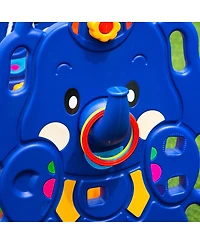 Vebreda 3-in-1 Junior Children Freestanding Design Climber Slide Swing Seat Basketball Hoop