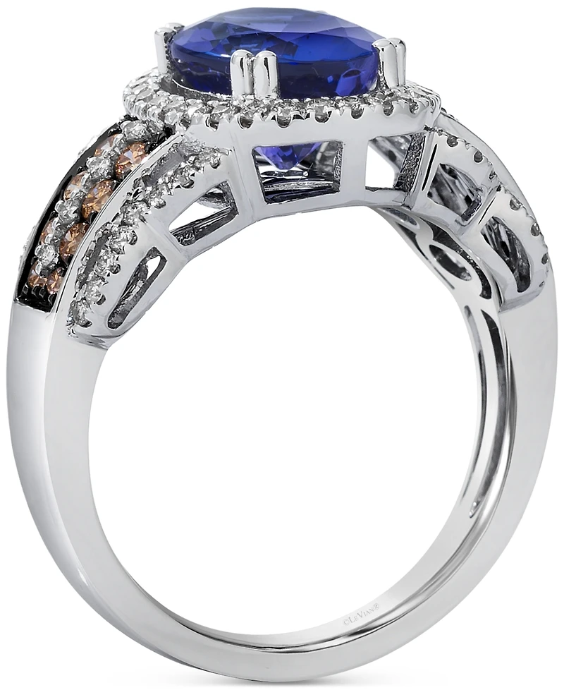 Le Vian Blueberry Tanzanite (2-1/2 ct. t.w.) & Diamond (5/8 Halo Statement Ring 14k White Gold (Also Available Rose or Ye