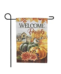 Northlight Welcome Friends Fall Harvest Outdoor Garden Flag - 18" x 12.5"