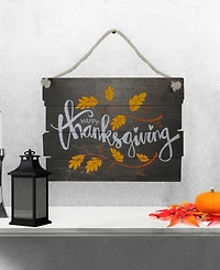 Northlight 15" Wooden 'Happy Thanksgiving' Hanging Wall Sign
