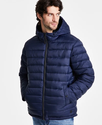 Hawke & Co. Men's Sherpa Lined Hooded Puffer Jacket