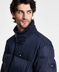 Tommy Hilfiger Men's Mixed-Media Puffer Jacket