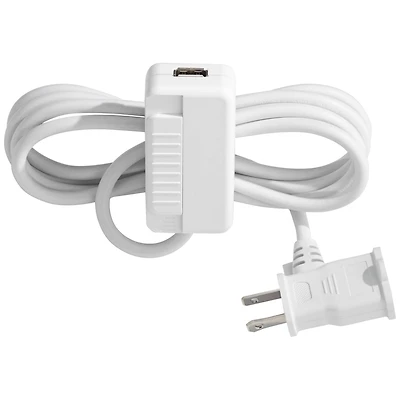 Tesler White Finish Cfl-led Plug-In Table Top Dimmer with Usb Port - Tesler