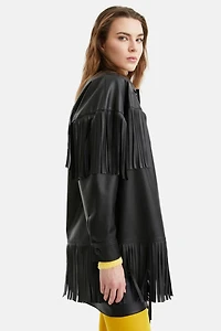 Nocturne Women's Fringe Faux Suede Jacket
