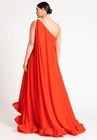 Eloquii Women's Plus Dramatic Ruffle Gown