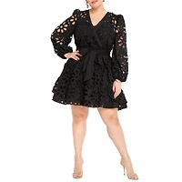 Eloquii Plus Tiered Eyelet Mini Dress
