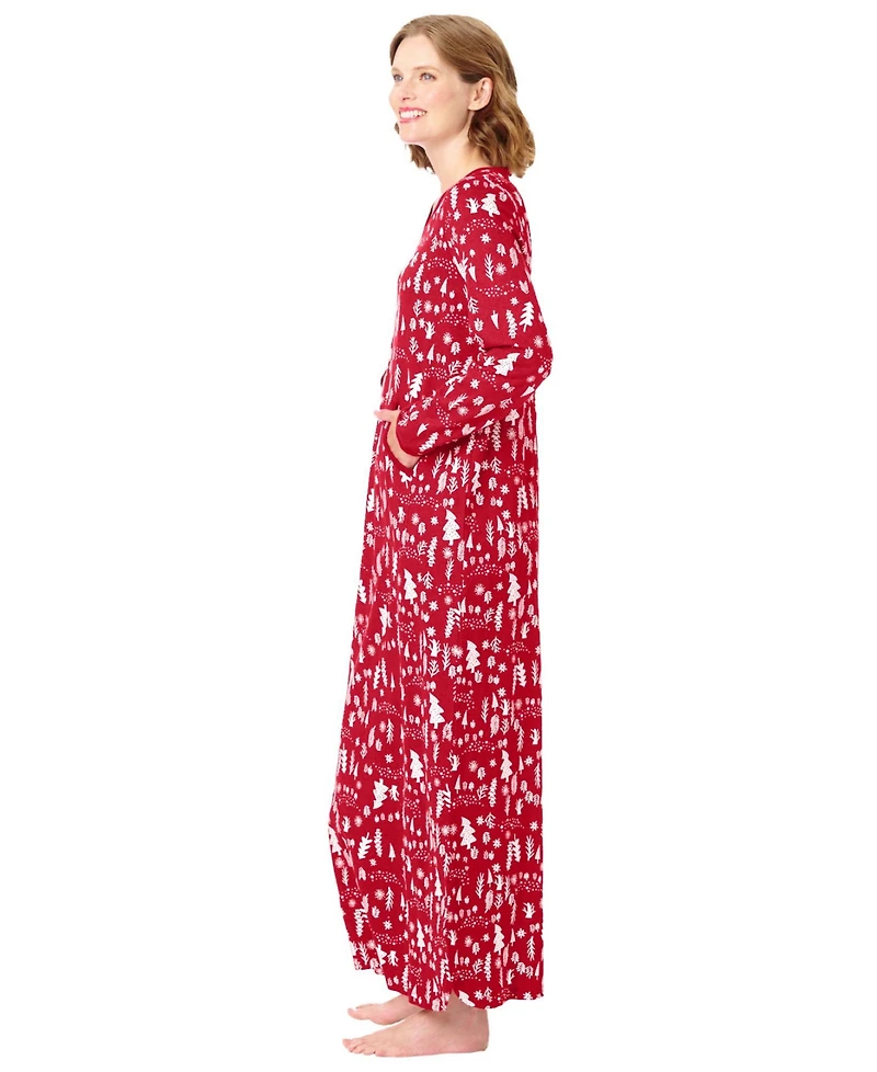 Dreams & Co. Women's Plus Long Printed Sleep Shirt